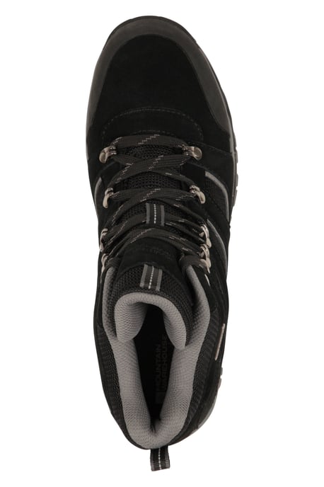 'Voyage' Men's Mid Hiking Boots with High Traction Outsole Waterproof Trekking Shoes Black - Image 5
