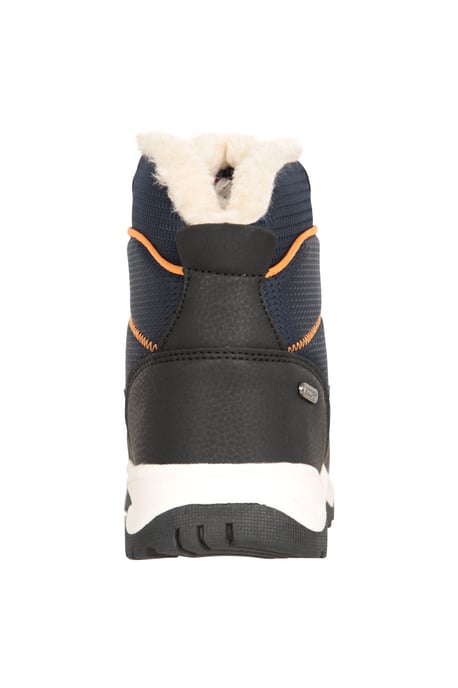 'Comet' Kids Snow Boots Faux Fur Lined Waterproof Walking Winter Shoes Navy - Image 3