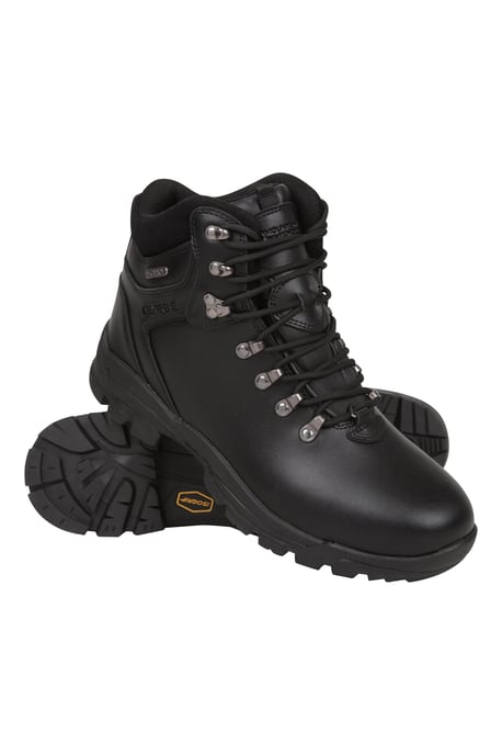 'Latitude II Extreme' Men's Leather Boots Waterproof Hiking Shoes Black - Image 1