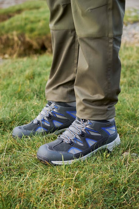 'Rapid' Men's Walking Boots with Deep Lugs Waterproof Rain Shoes Dark Grey - Image 1