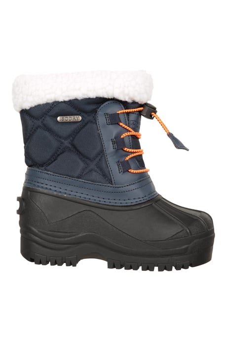 'Arctic' Kids Snow Boots with Deep Lugs Waterproof Winter Shoes Navy - Image 2