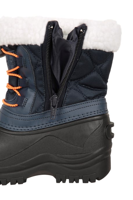 'Arctic' Kids Snow Boots with Deep Lugs Waterproof Winter Shoes Navy - Image 6