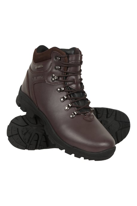 'Latitude II Extreme' Men's Leather Boots Waterproof Hiking Shoes Brown - Image 1