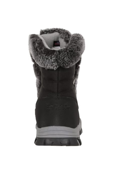 'Ohio' Women's Short Snow Boots Thermal Snow Proof Everyday Winter Shoes Black - Image 3