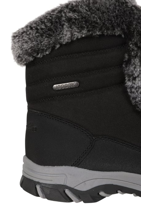 'Ohio' Women's Short Snow Boots Thermal Snow Proof Everyday Winter Shoes Black - Image 6