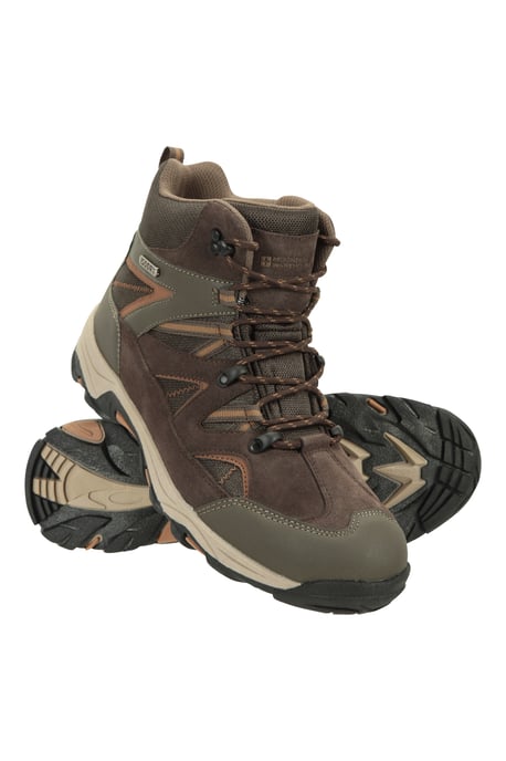 'Rapid' Men's Walking Boots with Deep Lugs Waterproof Rain Shoes Brown - Image 2