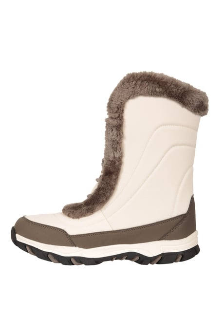 'Ohio' Women's Snow Boots Faux Fur Thermal Snow Proof Everyday Winter Shoes Beige - Image 4