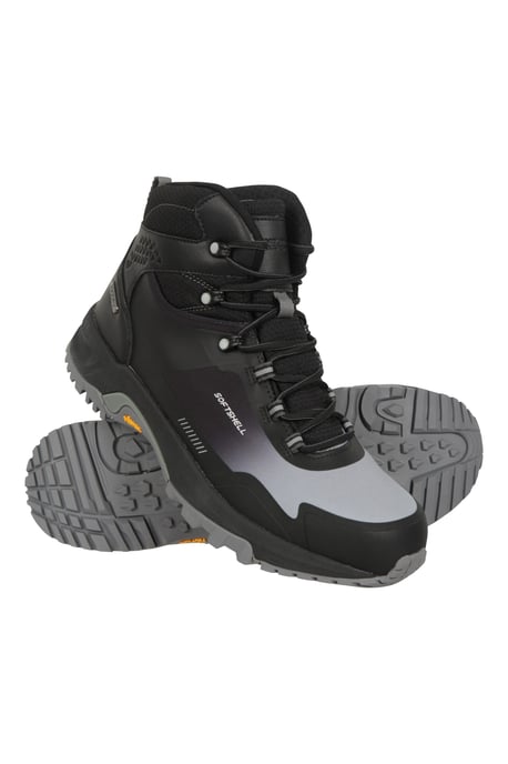 'Spectrum' Men's Softshell Boots with Heel & Toe Bumpers Waterproof Hiking Shoes Grey - Image 2