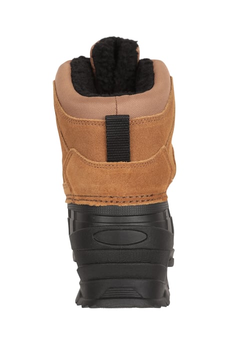 'Range' Men's Snow Boots with Deep Lugs Winter Skiing Shoes Beige - Image 3