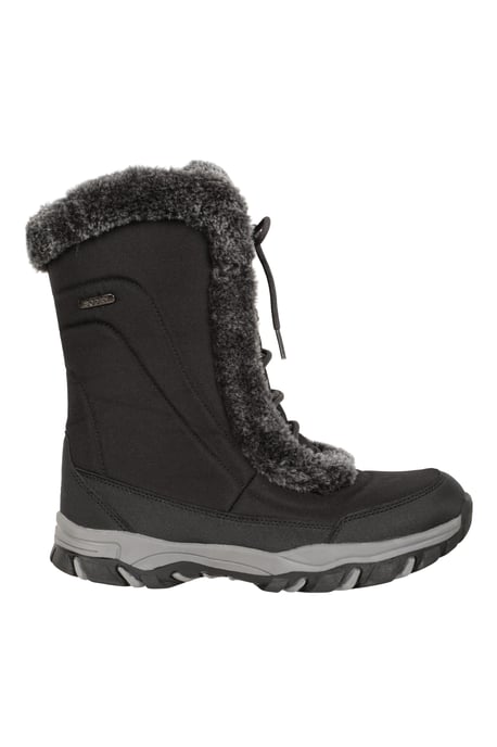 'Ohio' Women's Snow Boots Faux Fur Thermal Snow Proof Everyday Winter Shoes Black - Image 2