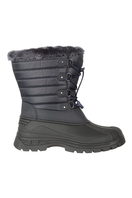 'Whistler' Women's Snow Boots Faux Fur Snow Proof Winter Skiing Shoes Dark Blue - Image 2