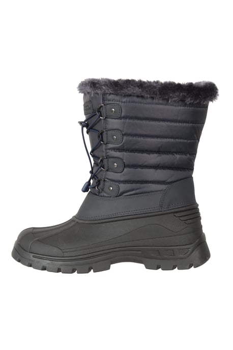 'Whistler' Women's Snow Boots Faux Fur Snow Proof Winter Skiing Shoes Dark Blue - Image 4