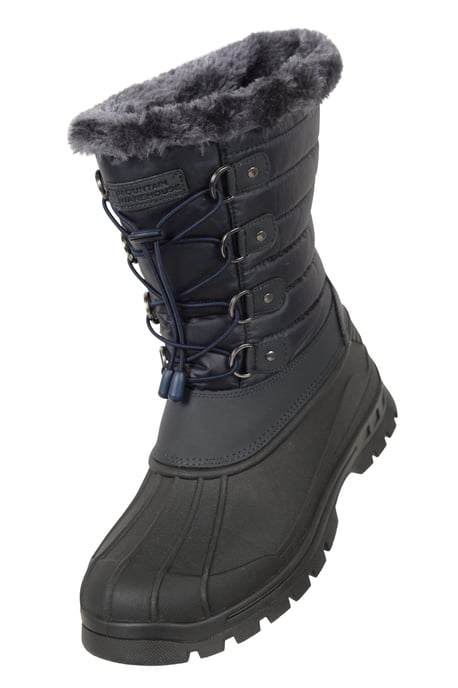 'Whistler' Women's Snow Boots Faux Fur Snow Proof Winter Skiing Shoes Dark Blue - Image 6