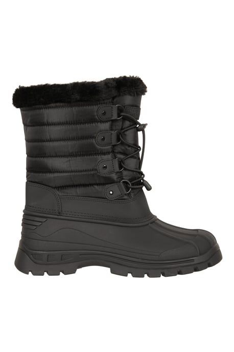 'Whistler' Women's Snow Boots Faux Fur Snow Proof Winter Skiing Shoes Black - Image 2