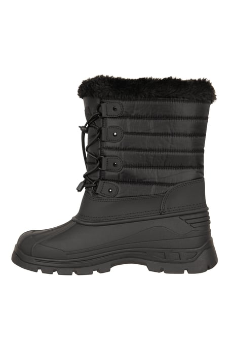 'Whistler' Women's Snow Boots Faux Fur Snow Proof Winter Skiing Shoes Black - Image 4