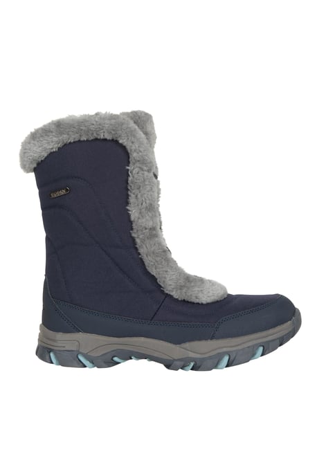 'Ohio' Women's Snow Boots Faux Fur Thermal Snow Proof Everyday Winter Shoes Blue - Image 2
