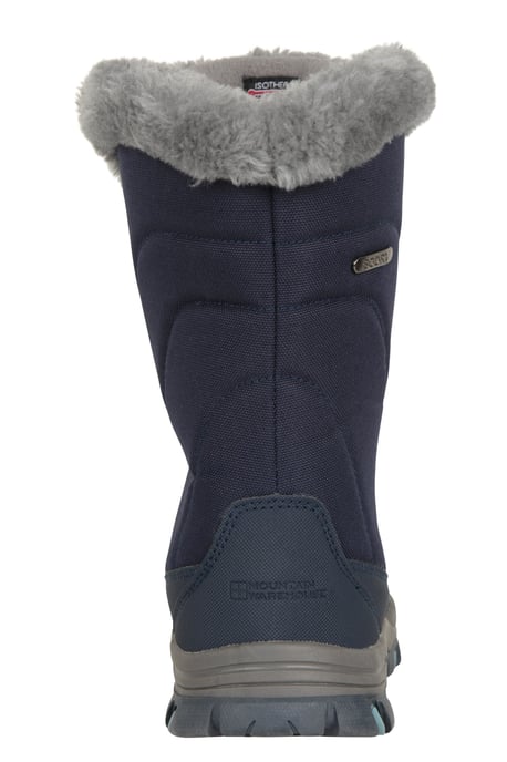 'Ohio' Women's Snow Boots Faux Fur Thermal Snow Proof Everyday Winter Shoes Blue - Image 3