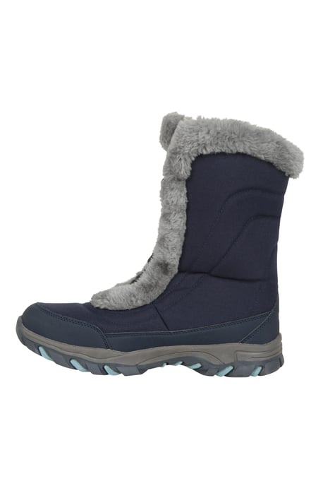 'Ohio' Women's Snow Boots Faux Fur Thermal Snow Proof Everyday Winter Shoes Blue - Image 4
