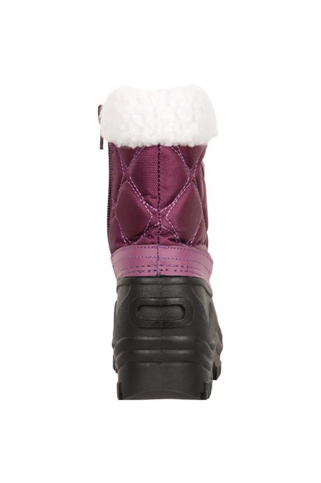 'Arctic' Kids Snow Boots with Deep Lugs Waterproof Winter Shoes Purple - Image 3