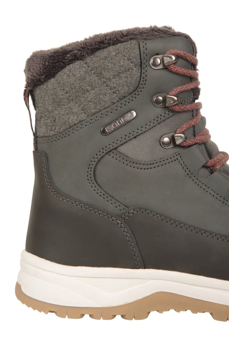 'Tundra' Women's Snow Boots Sherpa Fleece Lined Waterproof Winter Shoes Khaki - Image 6