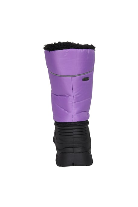 'Whistler' Kids Snow Boots with Deep Lugs Sherpa Lined Snow Proof Shoes Purple - Image 3