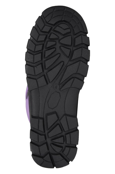 'Whistler' Kids Snow Boots with Deep Lugs Sherpa Lined Snow Proof Shoes Purple - Image 6