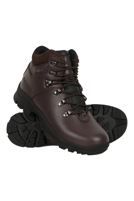 'Latitude II Extreme' Women's Leather Boots Waterproof Hiking Shoes Dark Brown - Image 1