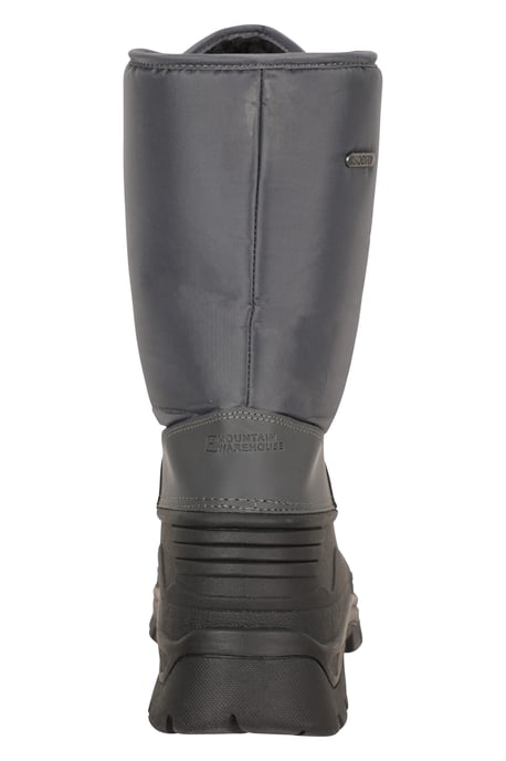 'Plough' Men's Snow Boots with Heel & Toe Bumper Snow Proof Shoes Grey - Image 4