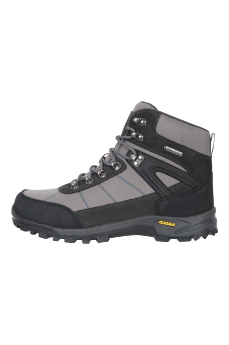 'Storm' Men's Waterproof Boots with Heel & Toe Bumpers IsoGrip Walking Shoes Dark Grey - Image 5