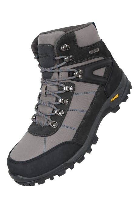 'Storm' Men's Waterproof Boots with Heel & Toe Bumpers IsoGrip Walking Shoes Dark Grey - Image 6