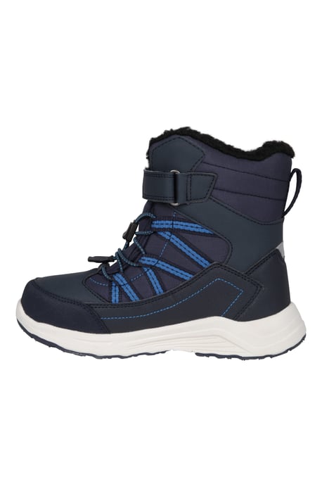 'Denver' Kids Snow Boots Sherpa Fleece Lined Waterproof Winter Shoes Navy - Image 4