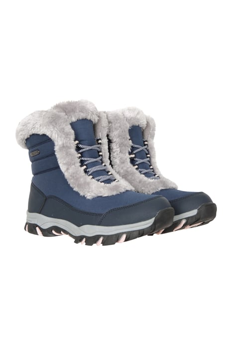 'Ohio' Women's Short Snow Boots Thermal Snow Proof Everyday Winter Shoes Blue - Image 2
