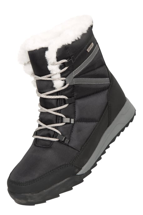 'Leisure II' Women's Snow Boots Sherpa Lined Snow Proof Shoes Black - Image 6