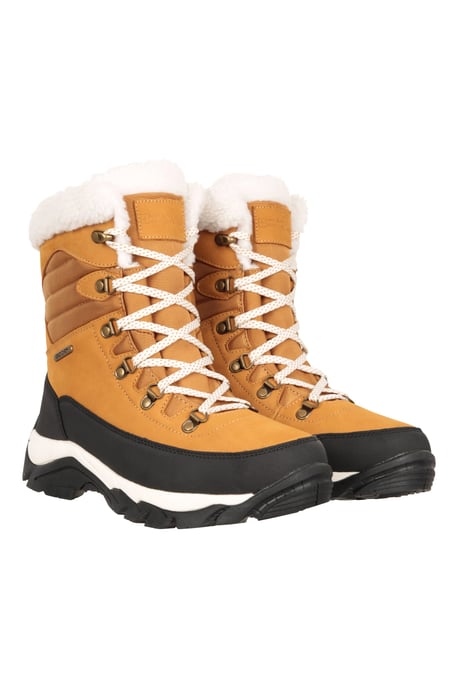 'Innsbruck' Women's Snow Boots Fleece Lined Waterproof Winter Shoes Brown - Image 1
