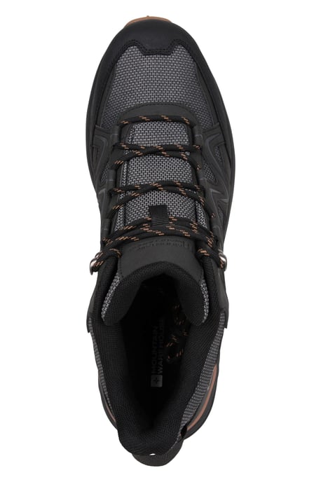'Trail Blazer' Men's Walking Boots Waterproof Quick Dry Everyday Shoes Black - Image 5