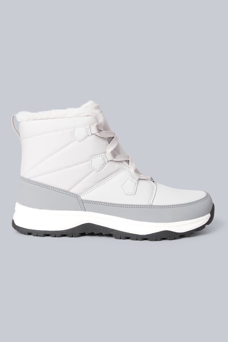 'Filey' Women's Snow Boots Faux Fur Lined Snow Proof Winter Shoes Light Grey - Image 2