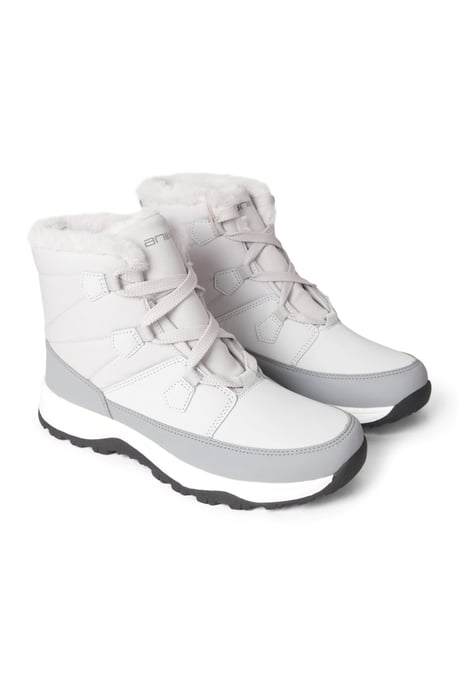 'Filey' Women's Snow Boots Faux Fur Lined Snow Proof Winter Shoes Light Grey - Image 6
