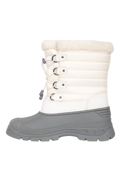 'Whistler' Women's Snow Boots Faux Fur Snow Proof Winter Skiing Shoes White - Image 4