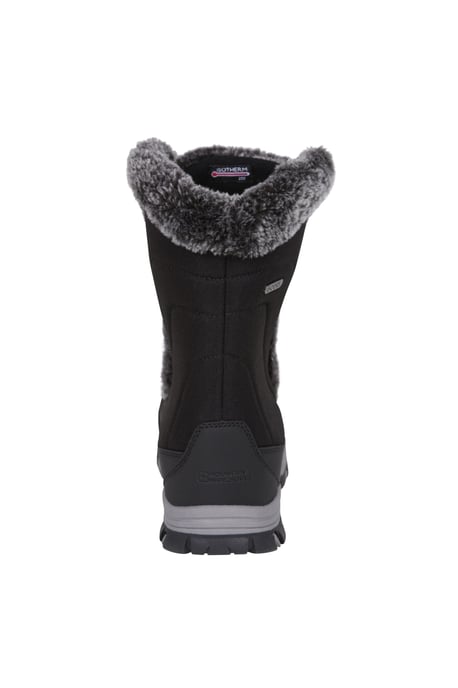 'Ohio' Women's Snow Boots Faux Fur Thermal Snow Proof Everyday Winter Shoes Black - Image 3