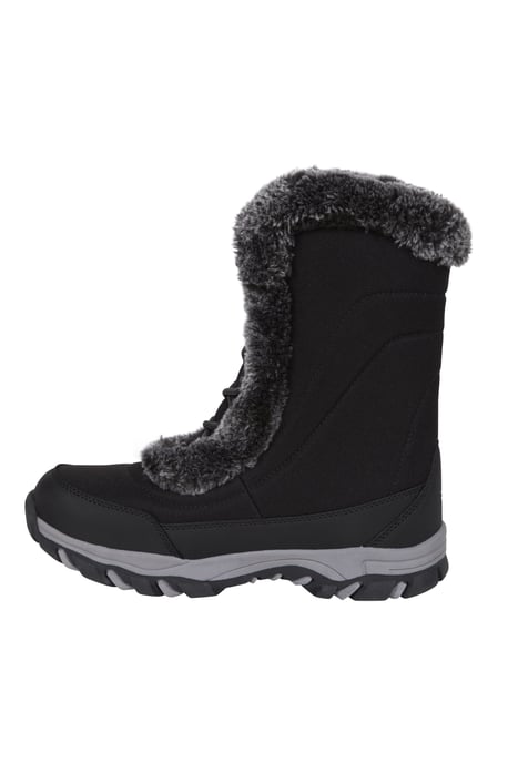 'Ohio' Women's Snow Boots Faux Fur Thermal Snow Proof Everyday Winter Shoes Black - Image 4