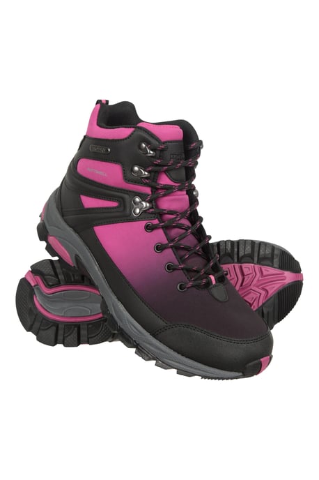 'Shadow Women's Softshell Boots Mesh Lined Breathable Waterproof Shoes Pink - Image 2