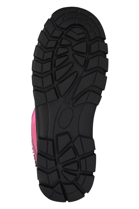 'Whistler' Kids Snow Boots with Deep Lugs Sherpa Lined Snow Proof Shoes Pink - Image 5
