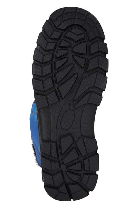 'Whistler' Kids Snow Boots with Deep Lugs Sherpa Lined Snow Proof Shoes Medium Blue - Image 5