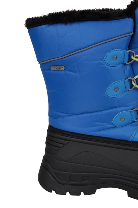 'Whistler' Kids Snow Boots with Deep Lugs Sherpa Lined Snow Proof Shoes Medium Blue - Image 6