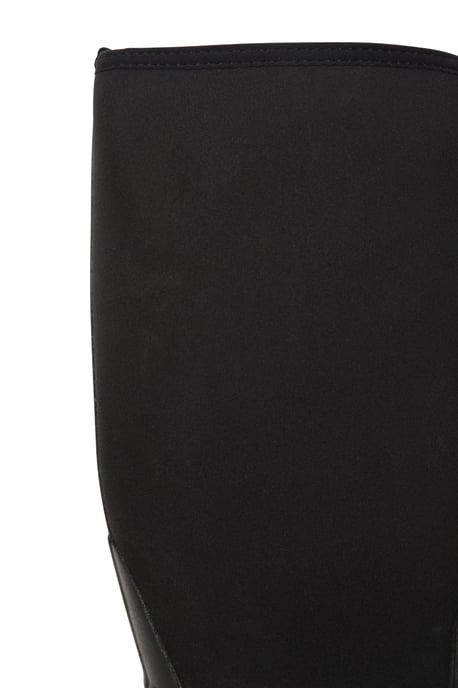 Men's Neoprene Mucker Long Boots Casual Waterproof Wellies Black - Image 6