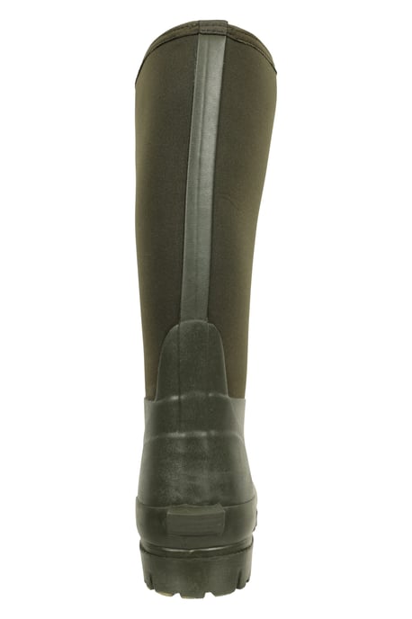 Men's Neoprene Mucker Long Boots Casual Waterproof Wellies Khaki - Image 3