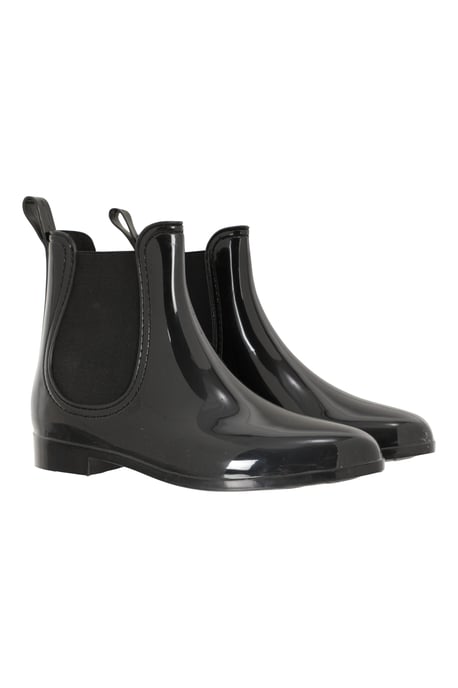'Ride' Women’s Ankle Wellies Waterproof Cushioned Outdoor Wellington Rain Boots Black - Image 1