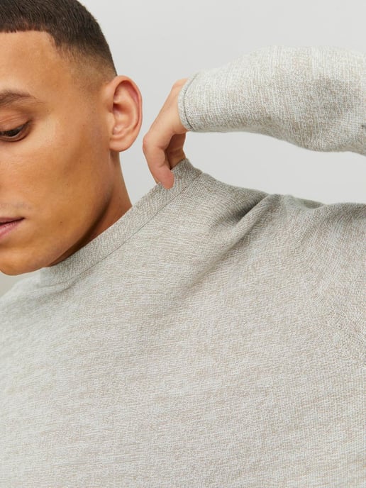 Jack & Jones Pullover Knit Crew Neck Beige - Image 4