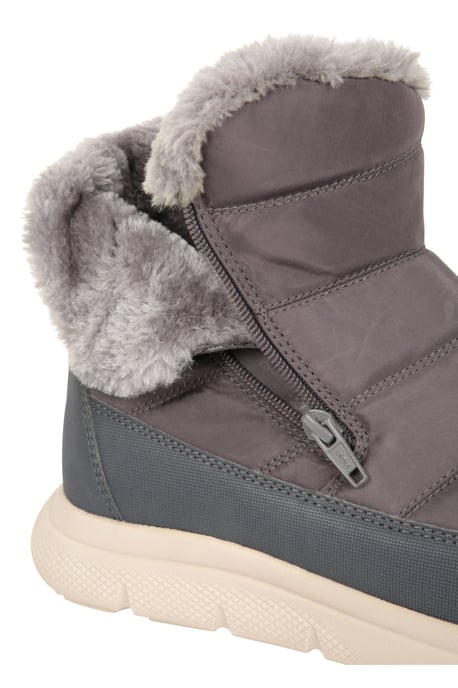'Boston' Women's Boots Fleece Lined Snow Proof Everyday Winter Shoes Grey - Image 6