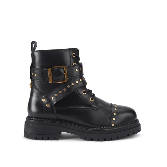 Kurt Geiger London Leather Buckle Stud Ankle Boots - Image 1